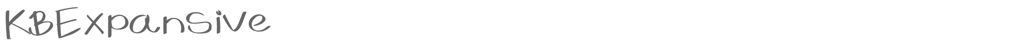 Sample characters KB Expansive Font