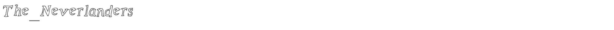 Sample characters The Neverlanders Font