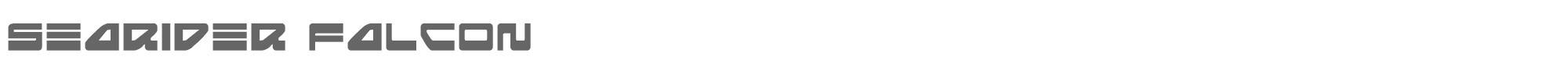 Sample characters Searider Falcon Font