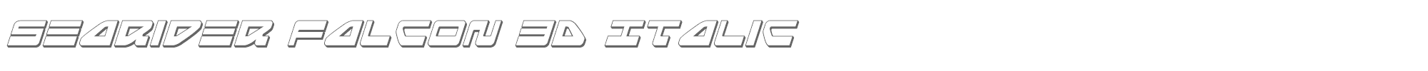 Searider Falcon seariderfalcon3dital.ttf font preview