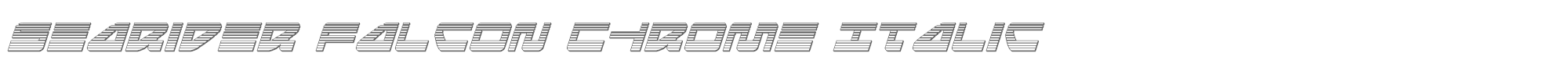 Searider Falcon seariderfalconchromeital.ttf font preview