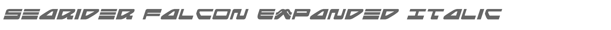 Searider Falcon seariderfalconexpandital.ttf font preview