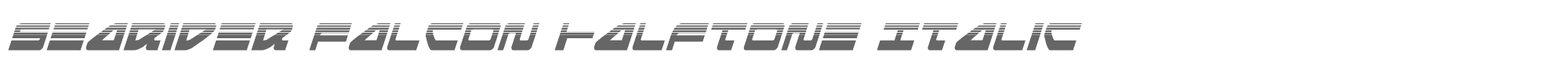 Searider Falcon seariderfalconhalfital.ttf font preview