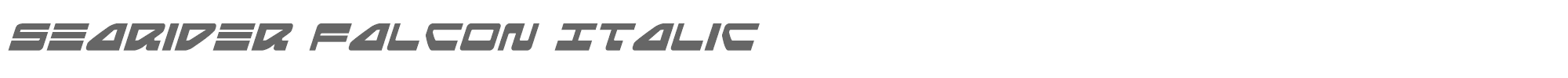 Searider Falcon seariderfalconital.ttf font preview