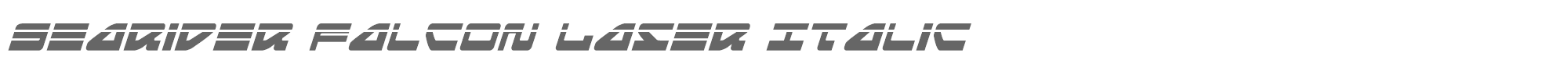 Searider Falcon seariderfalconlaserital.ttf font preview