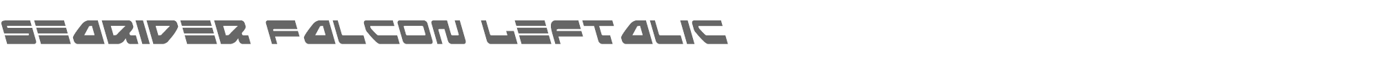 Searider Falcon seariderfalconleft.ttf font preview