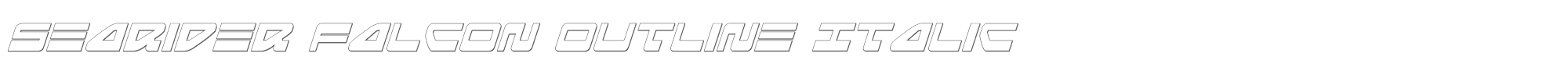 Searider Falcon seariderfalconoutital.ttf font preview