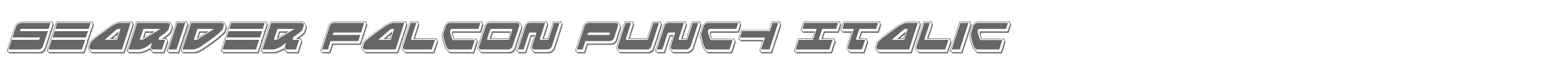 Searider Falcon seariderfalconpunchital.ttf font preview