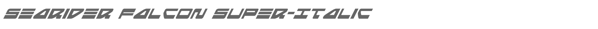 Searider Falcon seariderfalconsuperital.ttf font preview