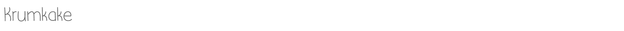 Sample characters Krumkake Font