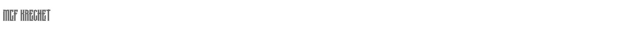 Sample characters MCF Krechet Font