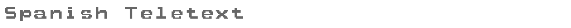 Sample characters Spanish Teletext Font