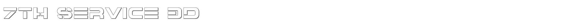 7th Service 7thservice3d.ttf font preview