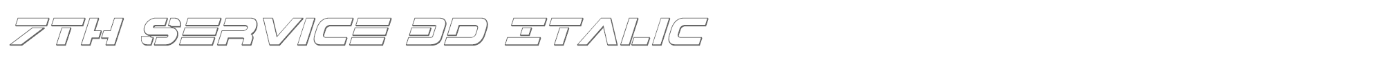7th Service 7thservice3dital.ttf font preview