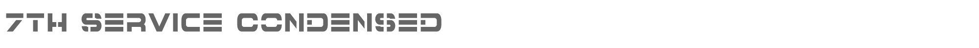 7th Service 7thservicecond.ttf font preview