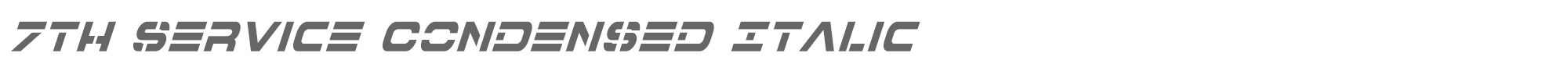 7th Service 7thservicecondital.ttf font preview