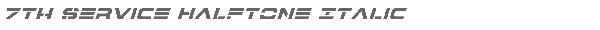 7th Service 7thservicehalfital.ttf font preview