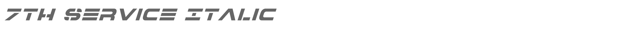 7th Service 7thserviceital.ttf font preview