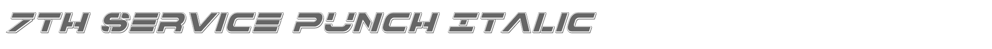 7th Service 7thservicepunchital.ttf font preview