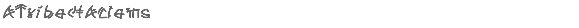 Sample characters A Tribe of Aclems Font