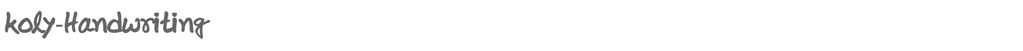 Sample characters Koly Handwriting Font