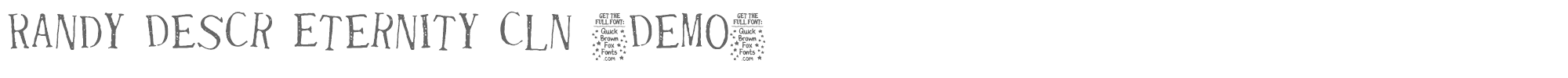 Sample characters Randy Described Eternity Font