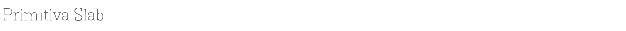 Sample characters Primitiva Slab Font