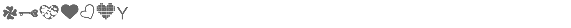 Sample characters Love Amy Font