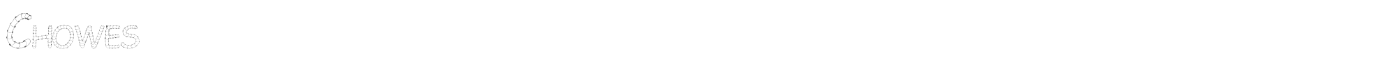 Sample characters Chowes Font