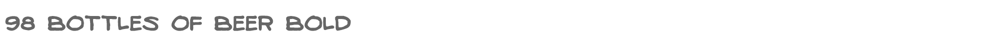 98 Bottles of Beer 98bottlesbold.ttf font preview