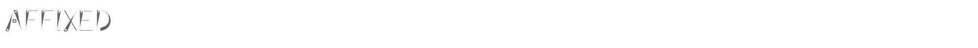 Sample characters Affixed Font