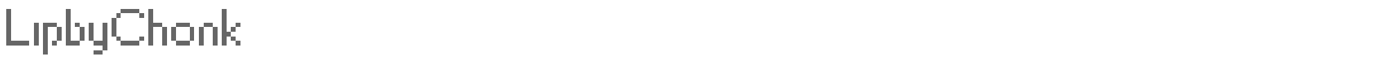 Sample characters Lipby Chonk Font