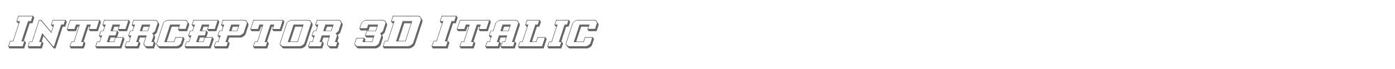 Interceptor interceptor3dital.ttf font preview