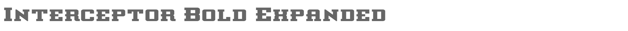 Interceptor interceptorboldexpand.ttf font preview