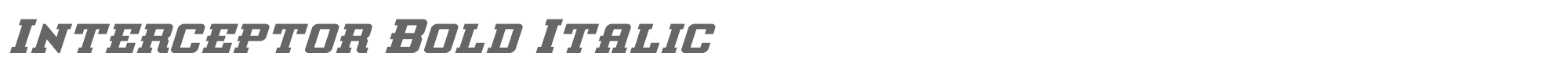 Interceptor interceptorboldital.ttf font preview