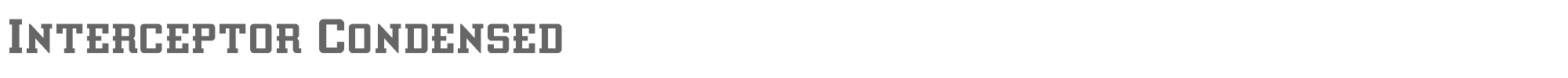Interceptor interceptorcond.ttf font preview