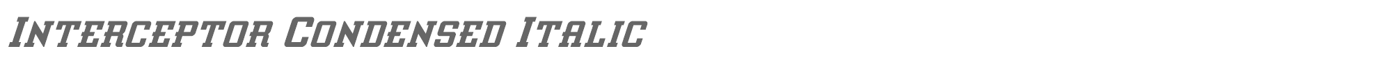 Interceptor interceptorcondital.ttf font preview