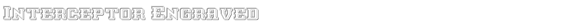 Interceptor interceptorengrave.ttf font preview