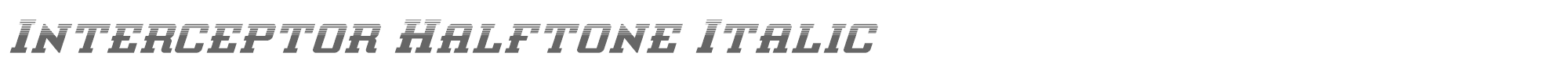 Interceptor interceptorhalfital.ttf font preview