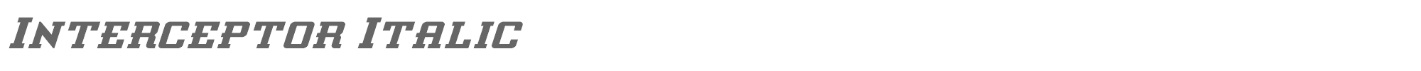 Interceptor interceptorital.ttf font preview