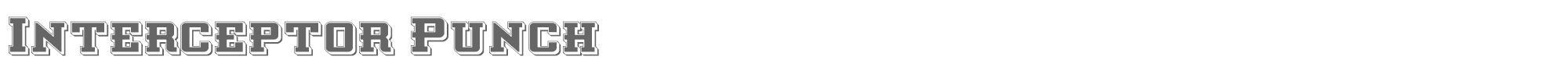 Interceptor interceptorpunch.ttf font preview