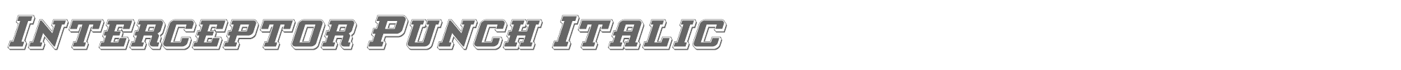 Interceptor interceptorpunchital.ttf font preview