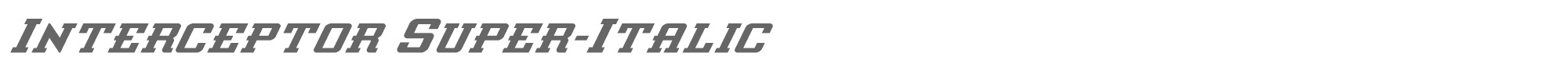 Interceptor interceptorsuperital.ttf font preview