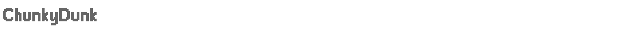 Sample characters Chunky Dunk Font