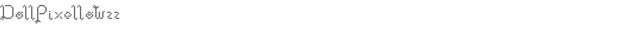 Sample characters DollPixellowzz Font