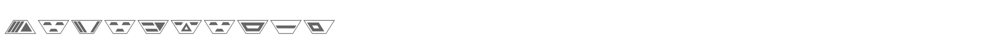Sample characters Gobotronic Font