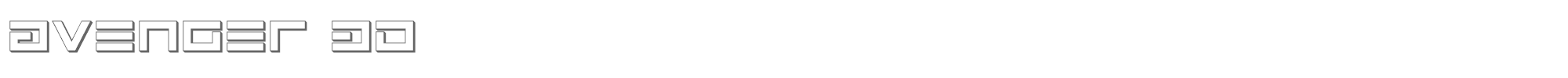 Avenger avenger3d.ttf font preview
