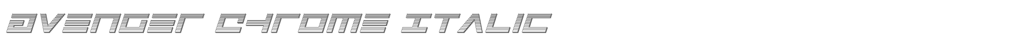 Avenger avengerchromeital.ttf font preview
