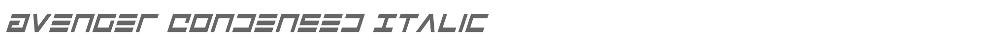 Avenger avengercondital.ttf font preview