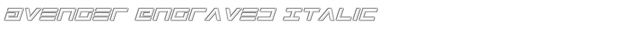 Avenger avengerengraveital.ttf font preview